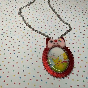 Pokémon Pikachu necklace kawaii anime gamers cosplay statement cameo